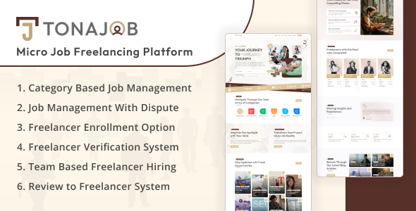 TonaJob – MicroJob Freelancing Platform