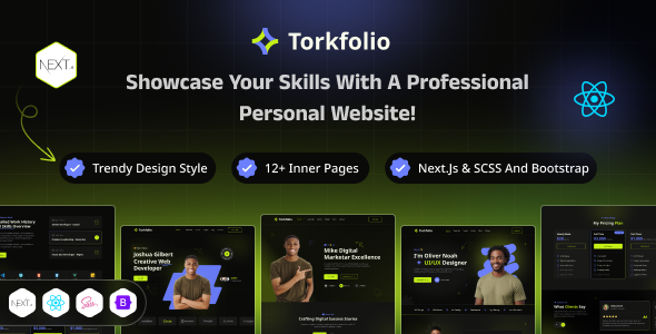 Torkfolio – Creative Portfolio  Resume Next.js Template | Digital CV Builder