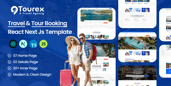 Tourex – Travel Tour Booking React Next js Template