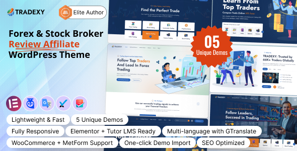 Tradexy – Forex  Stock Broker Review Affiliate WordPress Theme
