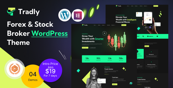 Tradly – Forex  Stock Broker WordPress Theme