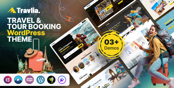 Travlia – Travel  Tour Booking WordPress Theme