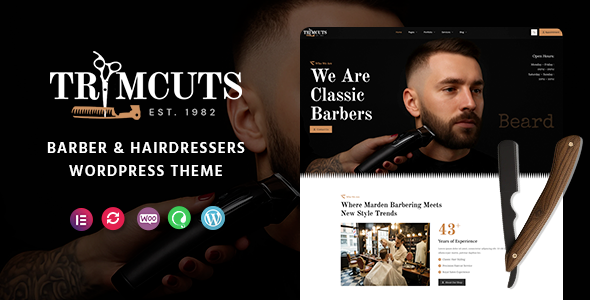 Trimcuts – Barber  Hairdressers WordPress Theme