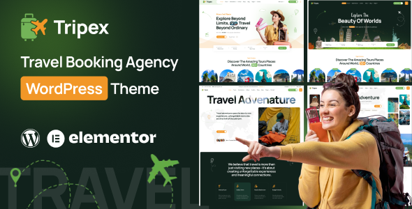 Tripex – Travel  Tour Booking Elementor WordPress Theme