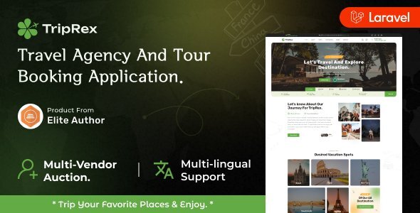TripRex – Travel Agency and Tour Booking Laravel Script