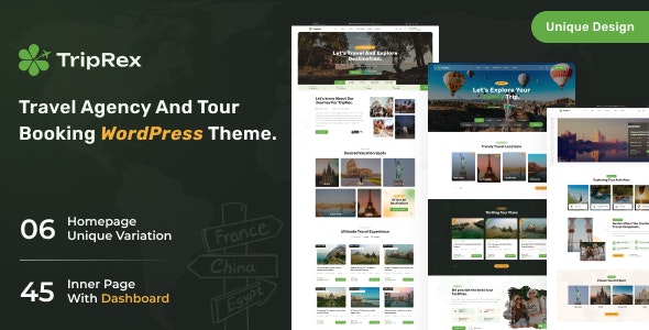 TripRex – Travel Agency and Tour Booking WordPress Theme