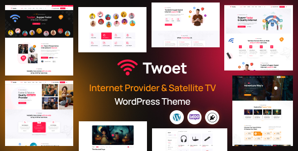 Twoet – Internet Provider  Satellite WordPress Theme
