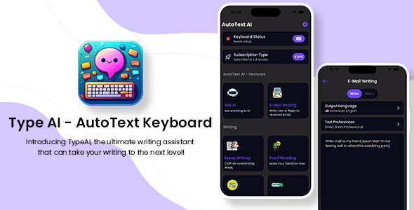 Type AI – AutoText Keyboard | IOS | Swift | UIKIT | ADMOB | IN-APP PURCHASE | GOOGLE GEMINI AI