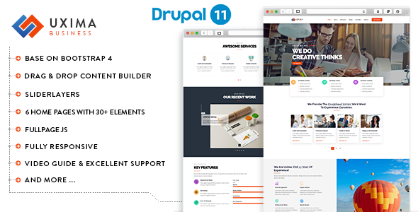 Uxima – Responsive Multipurpose Business Drupal 11 Theme