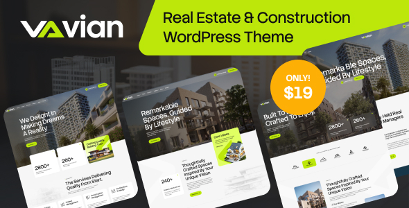 Vian – Real Estate  Construction WordPress Theme
