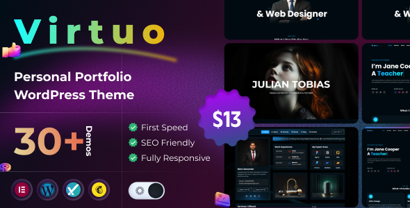 Virtuo – Personal Portfolio WordPress Theme