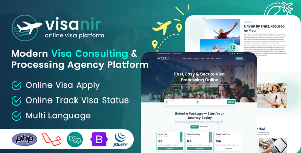 VisaNir—Modern Visa Consulting  Processing Agency Platform