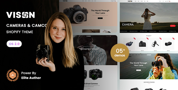 Vison – Cameras Camcorders Shopify 2.0 Theme