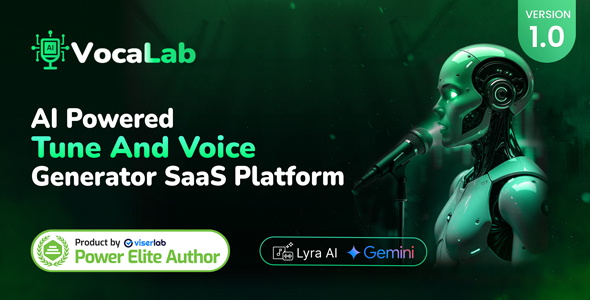 VocaLab – AI Powered Tune And Voice Generator SaaS Platform