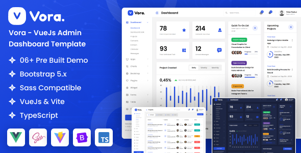 Vora – VueJs SaaS Admin Dashboard Template