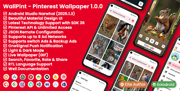 WallPint – Pinterest Wallpaper App – Pinterest API