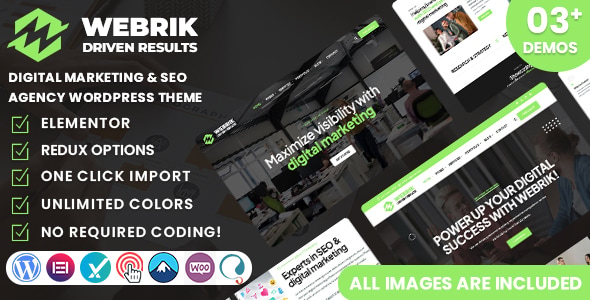 Webrik – Digital Marketing  SEO Agency WordPress Theme