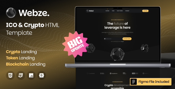 Webze – ICO Crypto Landing Page Template