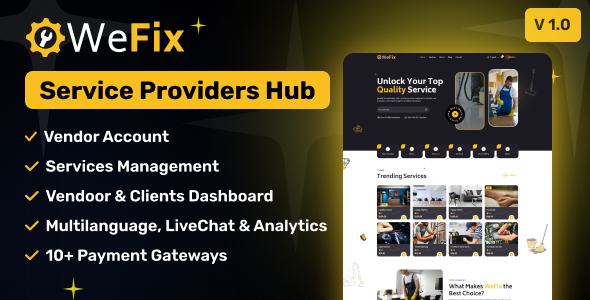 WeFix – On-Demand Service Providers Hub