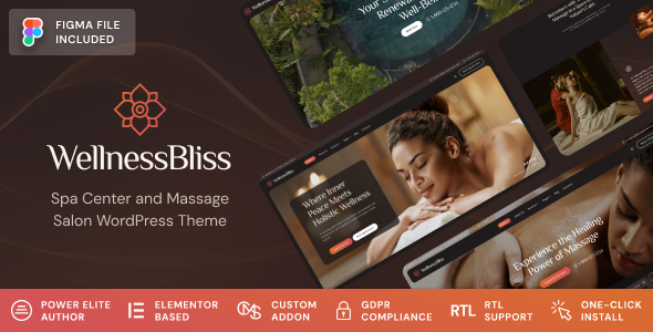 Wellness Bliss – Massage Salon  Spa WordPress Theme