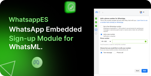 WhatsappES – WhatsApp Embedded Sign-up  Sign-in Module For WhatsML