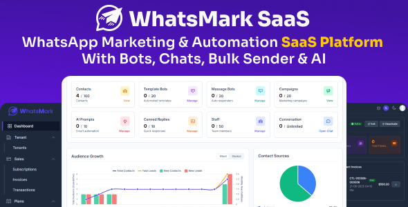 WhatsMarkSaaS – WhatsApp Marketing  Automation SaaS Platform with Bots, Chats, Bulk Sender  AI