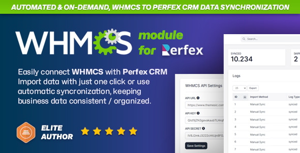 WHMCS Connector module for Perfex CRM – Integrate  synchronize data