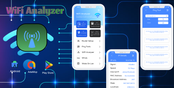 WiFi Analyzer – IP Tools-WPA WiFi Tester- – Network Scanner WPS WiFi Connect