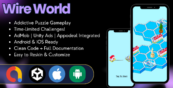 Wire the World – Unity Puzzle Game (AdMob,Unity Ads,Appodeal, iOS  Android)