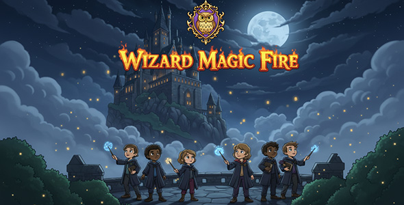 Wizard Magic Fire – HTML5 Game – Construct 3