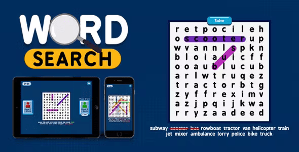 Word Search – HTML5 Game