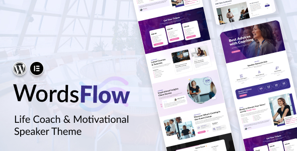 Wordsflow – Life Coach  Motivational Speaker Theme