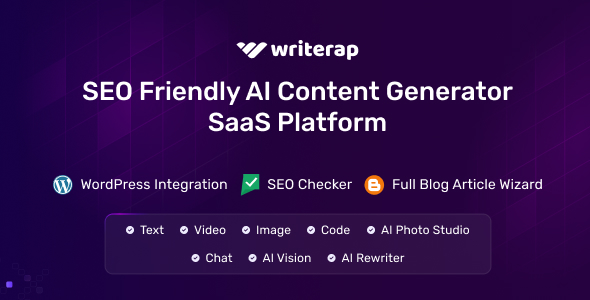 Writerap – AI Content Generator with SEO Optimizer SaaS Application