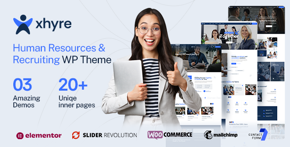 Xhyre – Human Resources  Recruiting WordPress Theme
