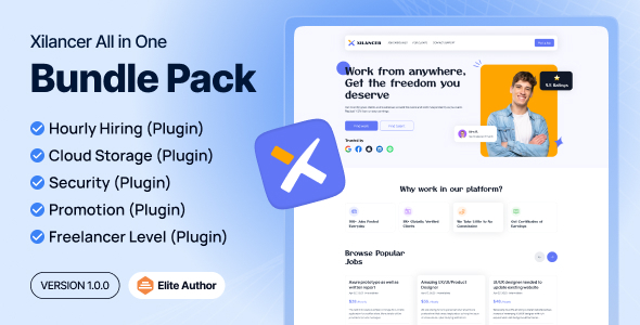 Xilancer Bundle – Freelancer Marketplace Platform with Services  Projects