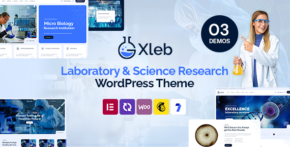Xleb – Laboratory Science Research WordPress Theme