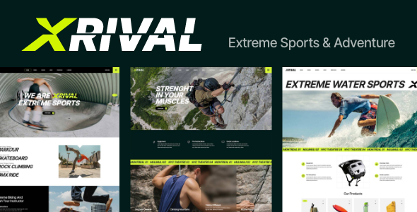 Xrival – Extreme Sports and Adventure WordPress Theme