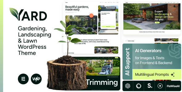 Yard – Gardening, Landscaping Lawn WordPress Theme