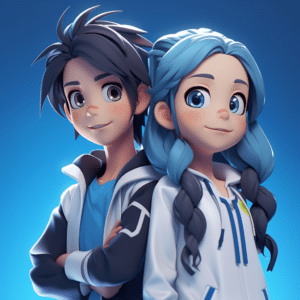 Cute anime girl and boy 3D wallpaper – animewallpaper