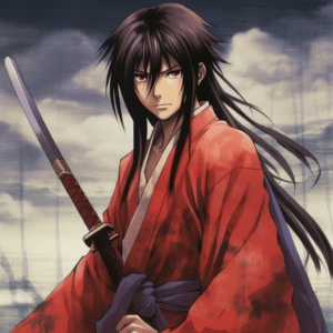 Kenshin with black hair wallpaper – animewallpaper