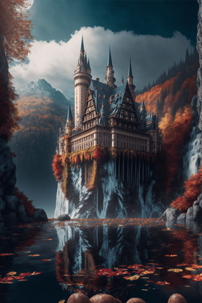 Palace on water wallpaper – animewallpaper
