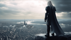 Sephiroth standing on cliff wallpaper – animewallpaper