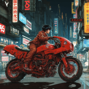 bike in Neo Tokyo wallpaper - animewallpaper