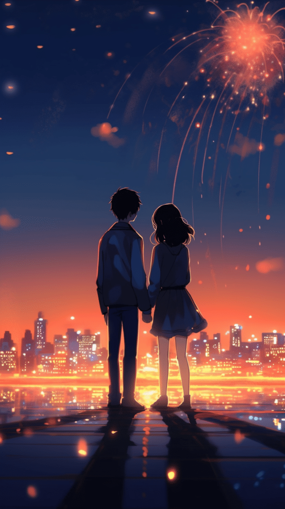 couple standing wallpaper – animewallpaper