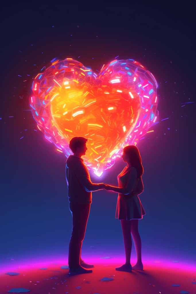 couple with big heart wallpaper – animewallpaper