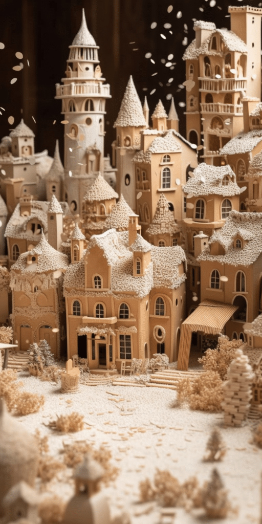 fantasy village with carboard wallpaper – animewallpaper