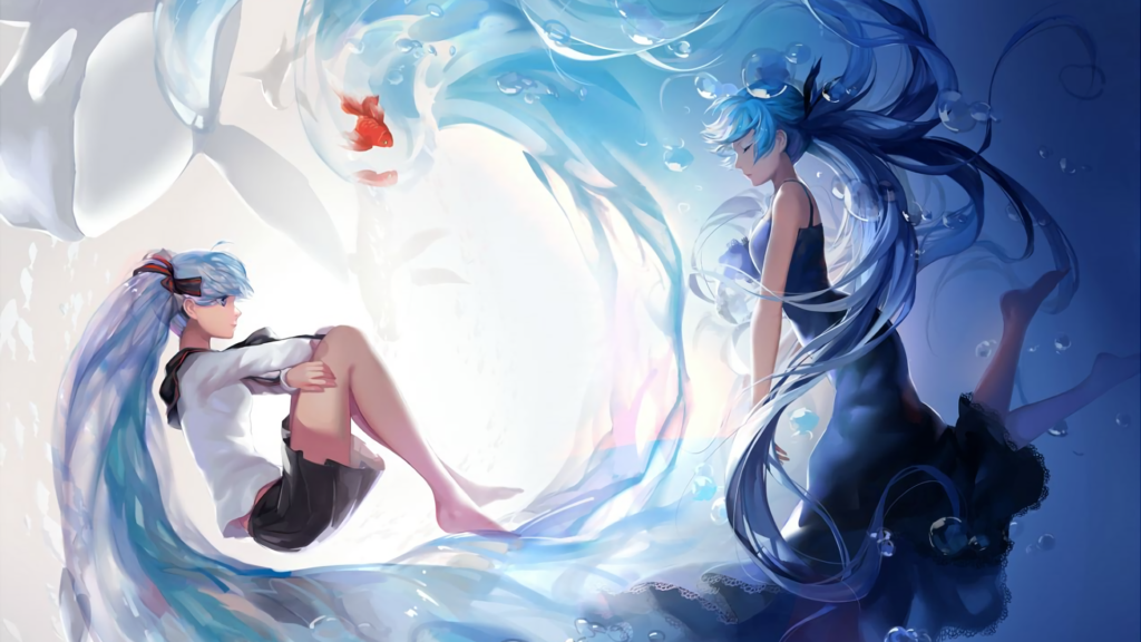 Bottle Miku and Deep Sea Girl  17 wallpaper – AnimewallpapersGB