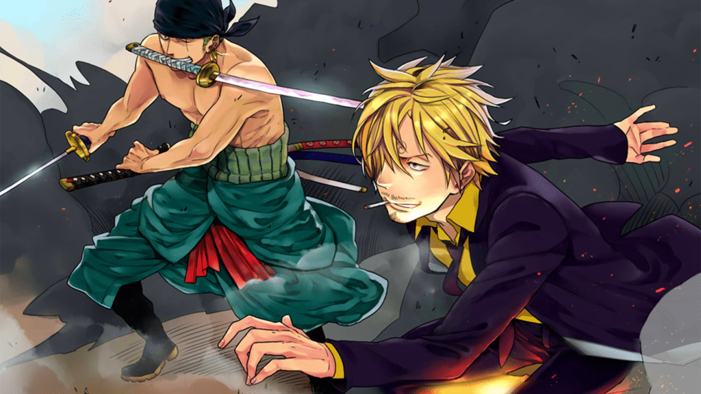 Roronoa Zoro and Sanji by yu97799 wallpaper – AnimewallpapersGB