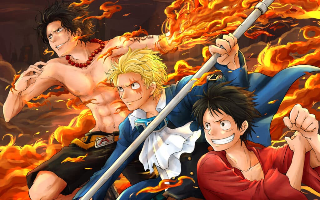 Sabo,Ace and Luffy by DecoBoco842 wallpaper – AnimewallpapersGB