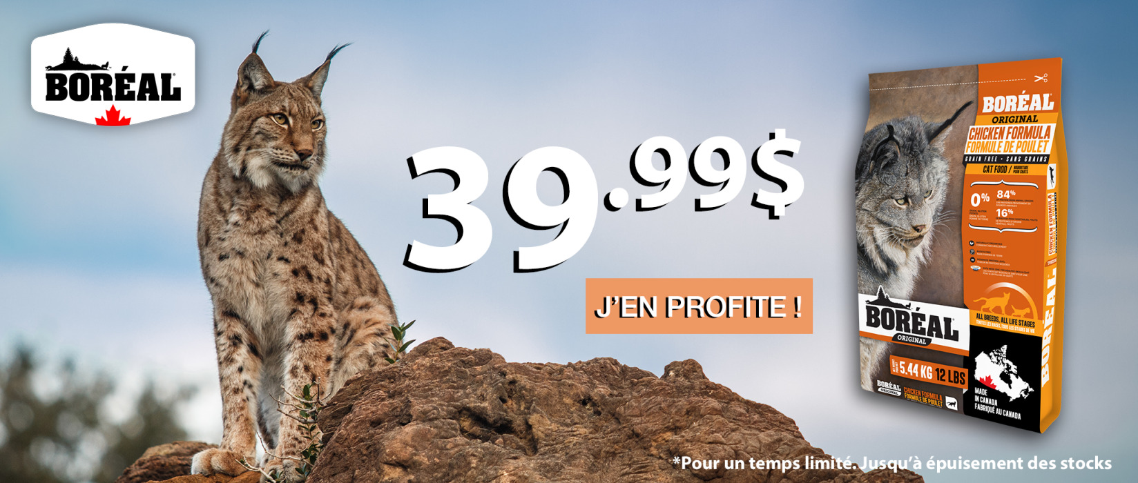 Boréal Original chat au poulet format 5.4kg à 39.99$ seulement | AnimObouffe
